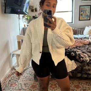 super warm grey free people cardigan